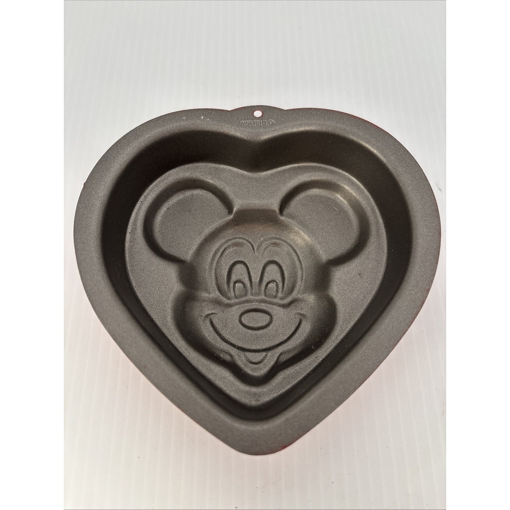 Disney Mickey Mouse Cake/ Jello Mold Non Stick  Red Heart Shaped